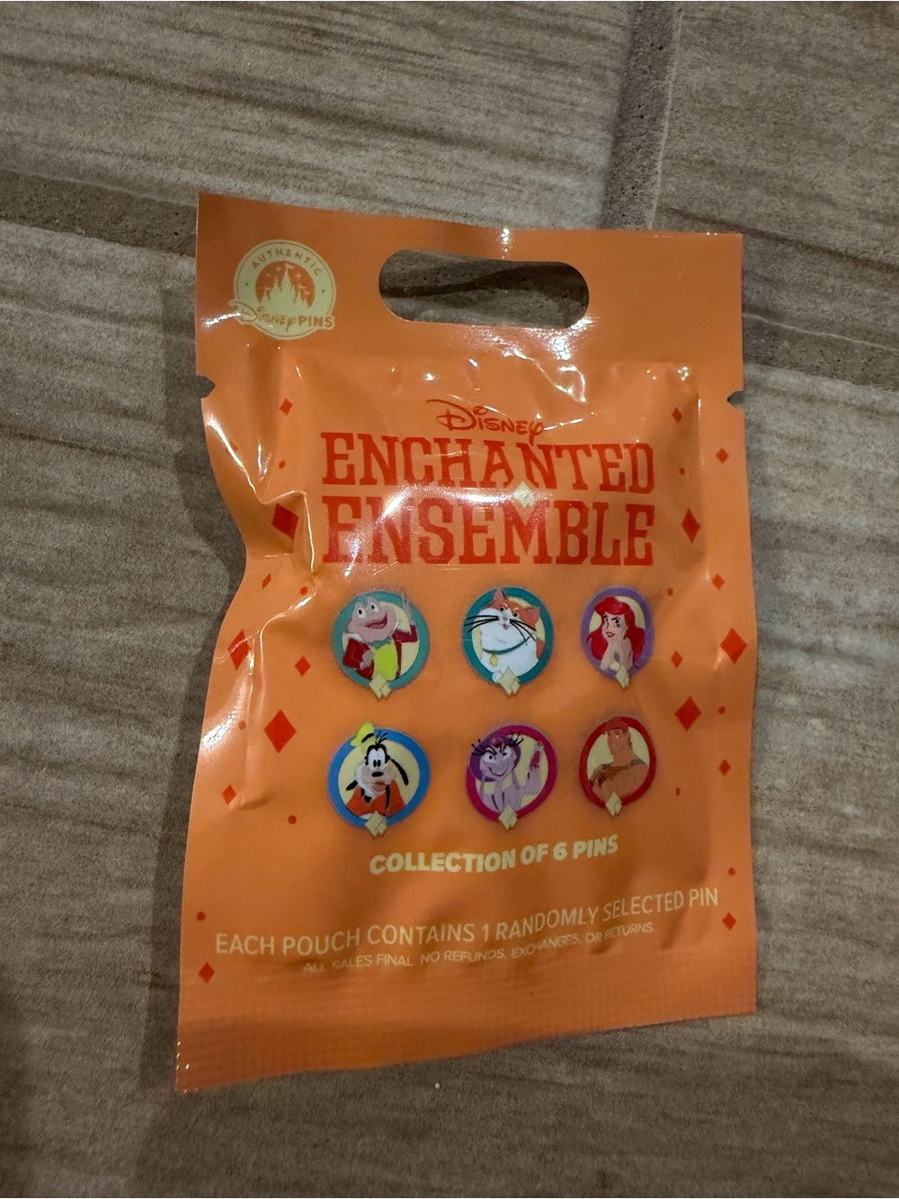 Disney Enchanted Ensemble Orange Mystery Pin Pouch